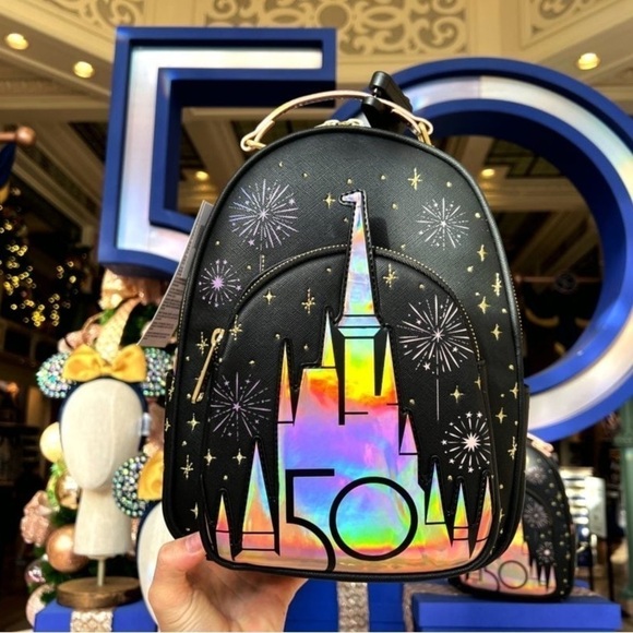 WALT Disney World 50th Anniversary Grand Finale Loungefly Mini Backpack - Picture 1 of 10